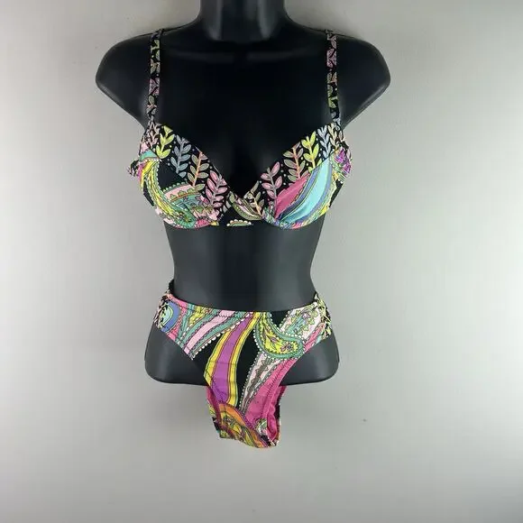 Trina Turk Bikini Set Women's XS Floral Colorful - Picture 1 of 8